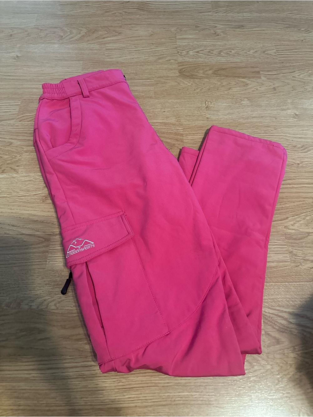 Women’s Pink Outdoor Cargo Snow Pants